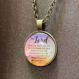 NWOT Unisex Numbers 6:24 Bubble Pendant Necklace!